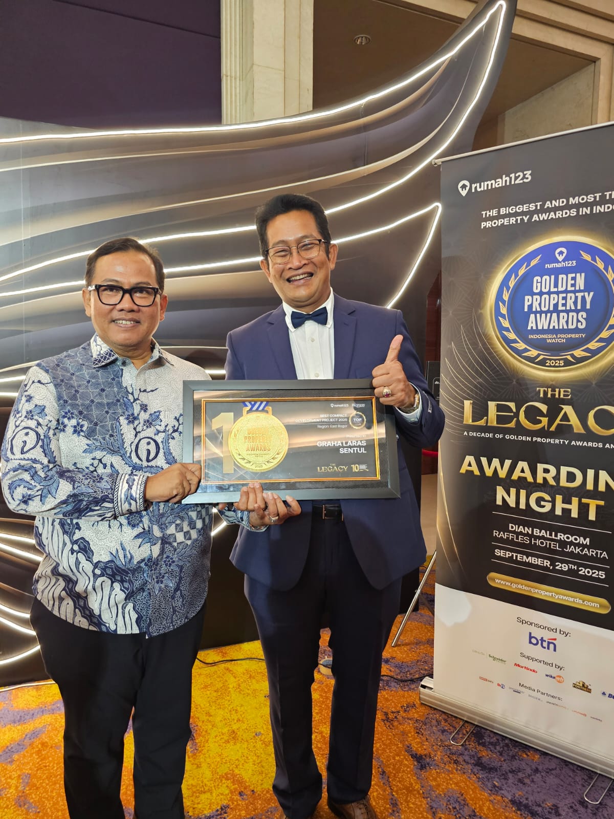 Grahalaras Sentul Raih Penghargaan Bergengsi Golden Property Award